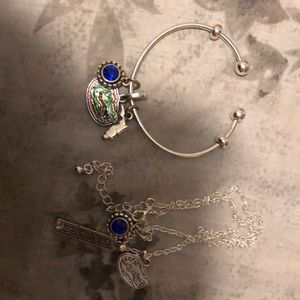 Florida gators charm bracelet and necklace